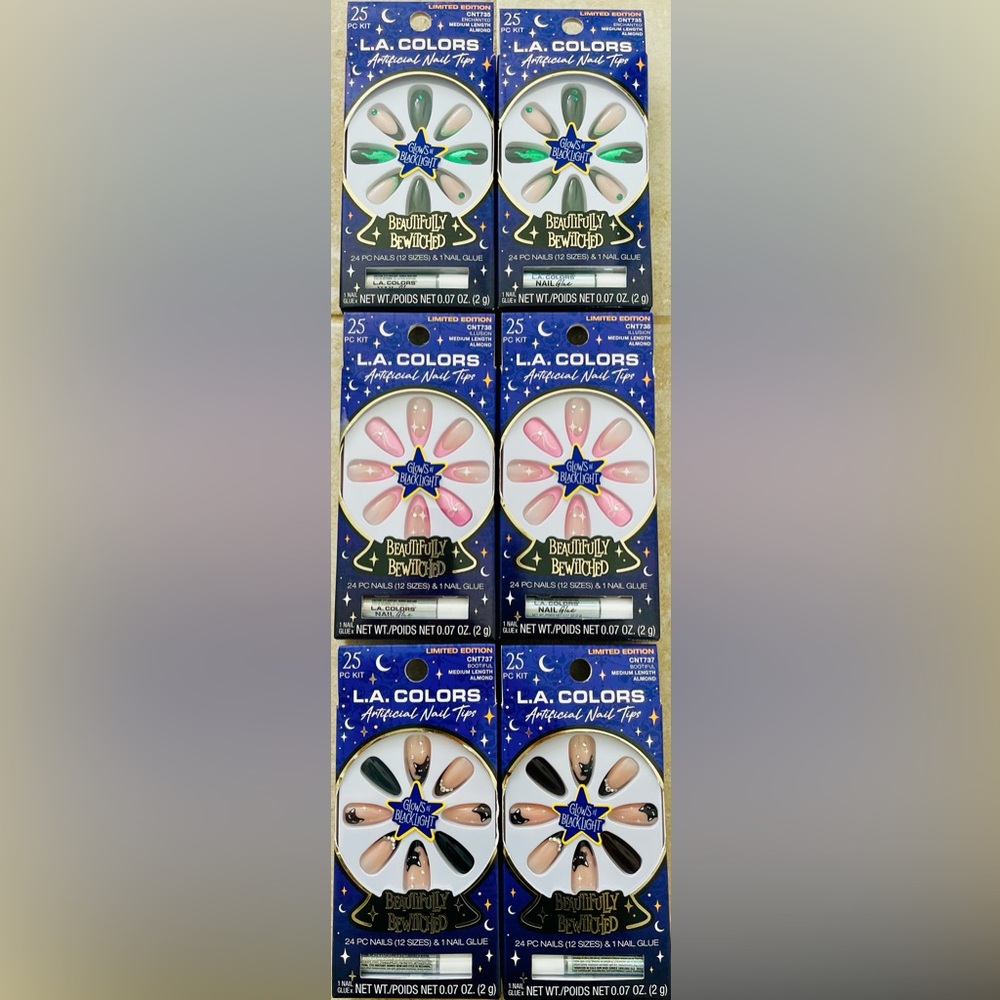 L.A. Colors Vibrant Nails~6 packs~Brand New